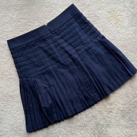 J. Crew Navy Pleated Skirt - Picture 7 of 11